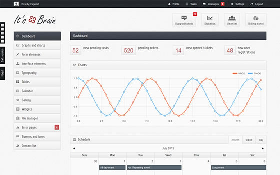 It's Brain - premium admin theme