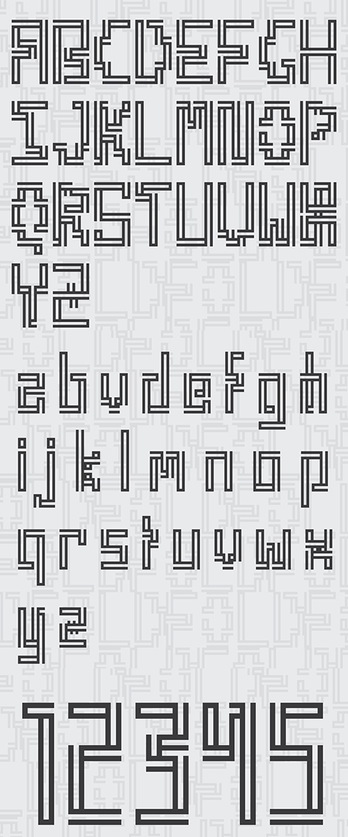 Fold free font