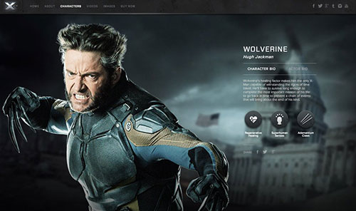 X-Men: Days of Future Past 網(wǎng)頁設(shè)計(jì)欣賞