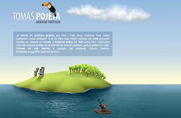 tomas pojeta website portfolio layout